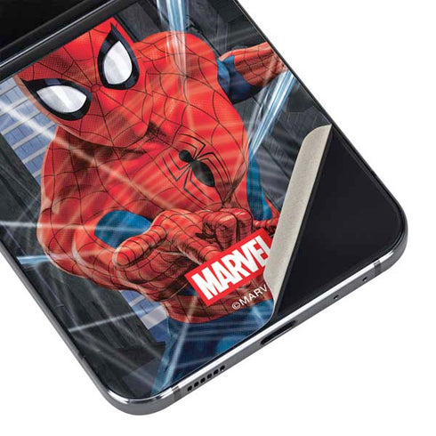 Marvel Spiderman Web Throw Galaxy Z Flip5 5G Skin